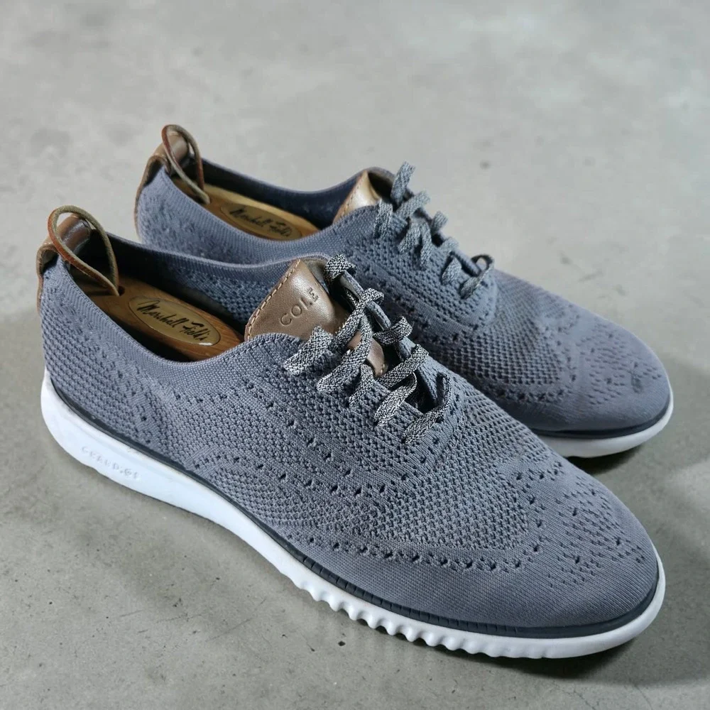 Cole Haan 2.Zerogrand Stitchlite Mens Size 9 M Gray Wingtip Oxford Shoes C27947
